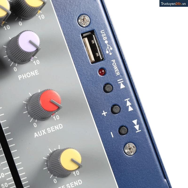 Bộ trộn âm thanh Mixer F4-USB