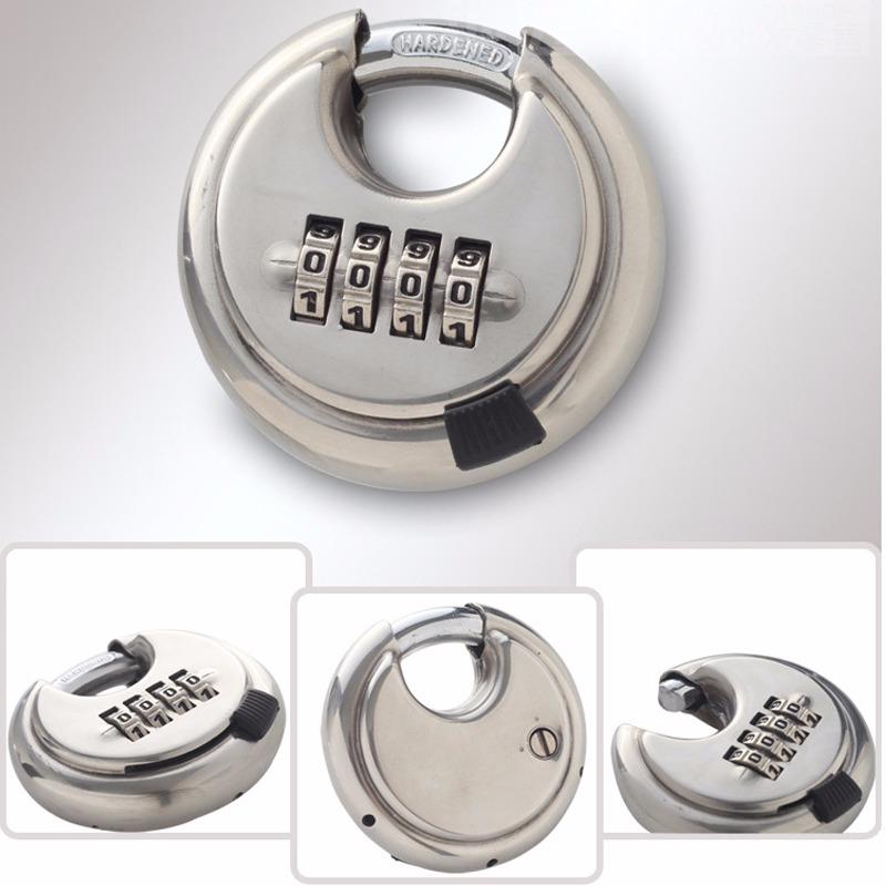 Khóa số chống cắt hình tròn loại 4 mã số YB01 vỏ inox cao cấp