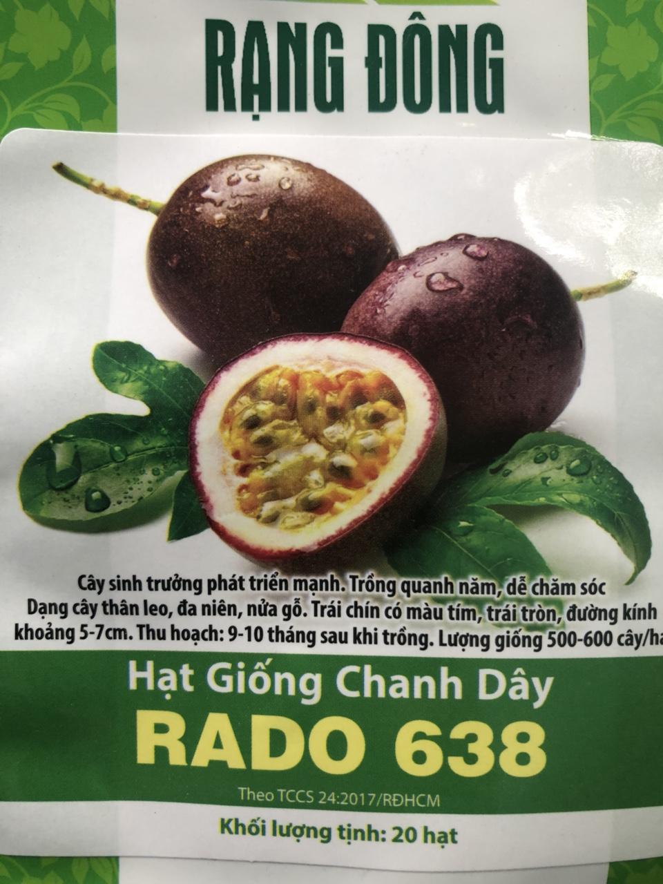 Hạt giống chanh dây - giống chanh dây rado 638