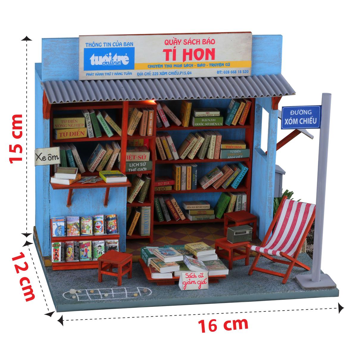 [HCM]Mô Hình DIY Tự Ráp Tiệm Sách AD05