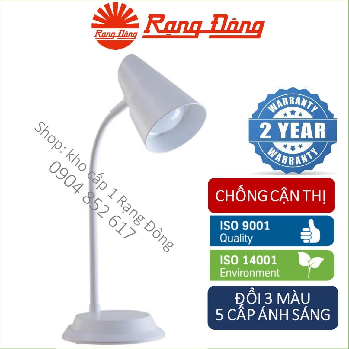 Đèn bàn LED Rạng Đông 6W cảm ứng, đổi 3 màu / 5 mức ánh sáng bảo vệ thị lực (RD-RL-23.LED)