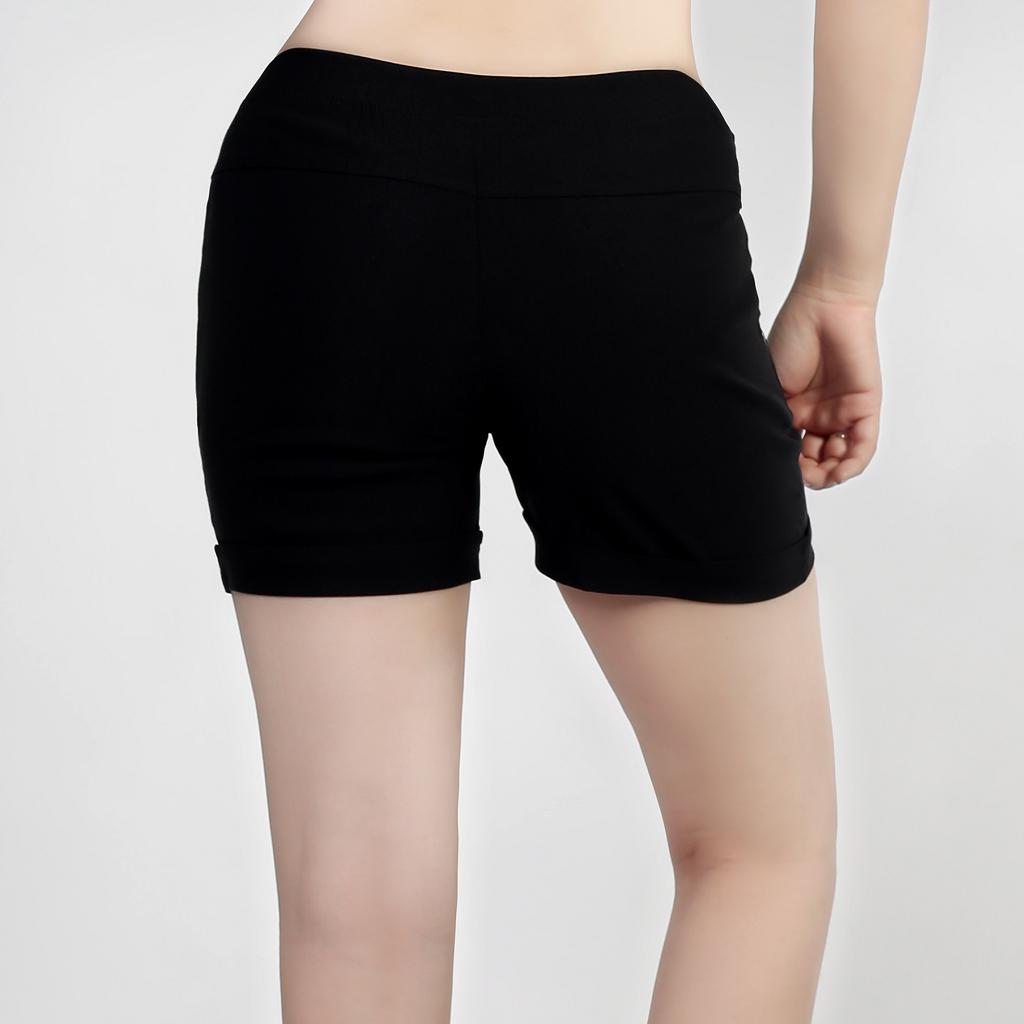 [HCM]Quần short kaki nữ co giản cao cấp hàn quốc (màu đen)