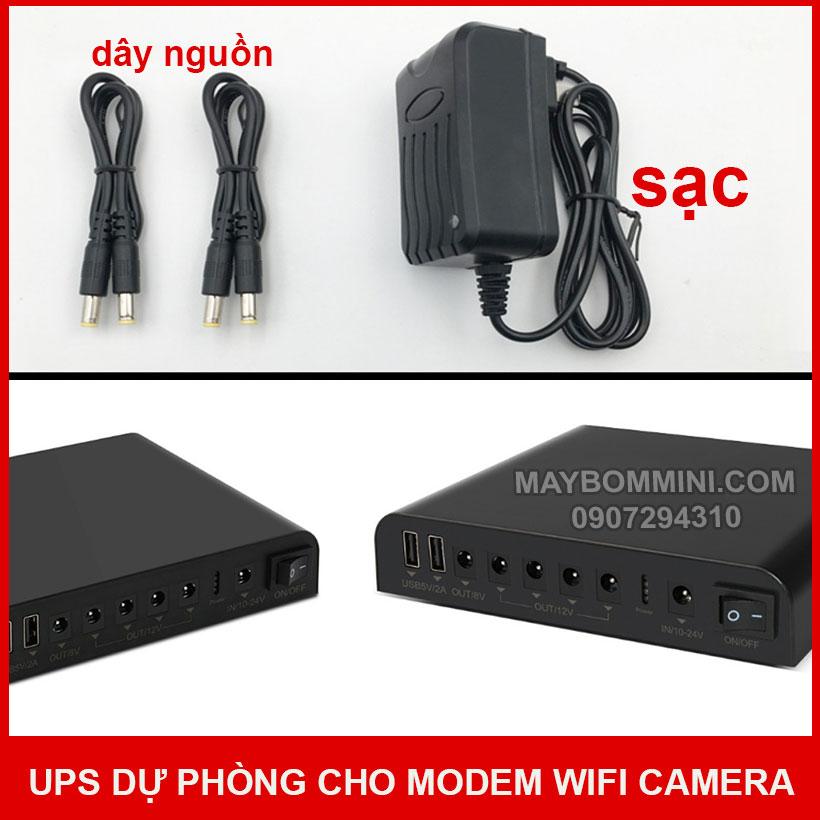 UPS Dự Phòng Lưu Điện Modem Wifi Camera 9V 12V 24000mAh