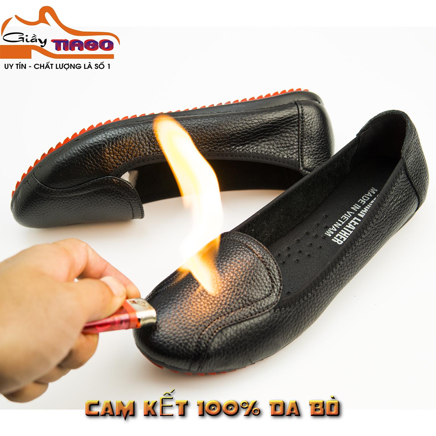 Giày Mọi Nữ Da Bò Thật Siêu Mềm Ôm Chân