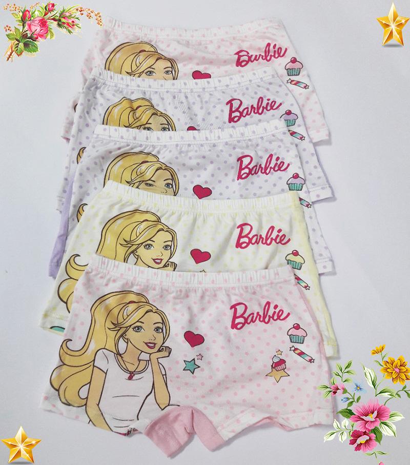 COMBO 5 QUẦN CHIP ĐÙI BÉ GÁI COTTON BARBIE ( ĐỦ SIZE 13-28KG)