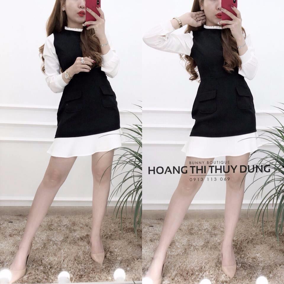 [Hoàn tiền 15%]Đầm phối sơ mi cách điệu cực xinh