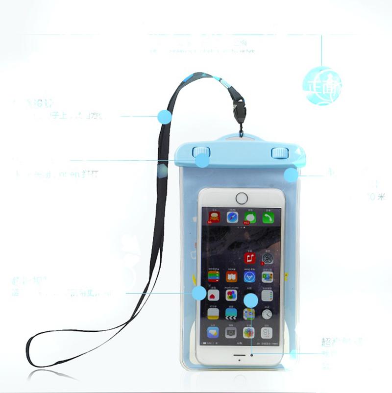 Túi chống nước an toàn cho điện thoại Iphone 5/6/6Plus (Xanh cô ban)