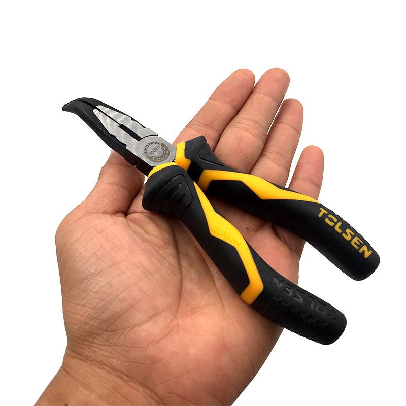 Kìm Răng Mũi Nhọn Cong 45 Độ CN 6" ( 160mm ) Tolsen 10023