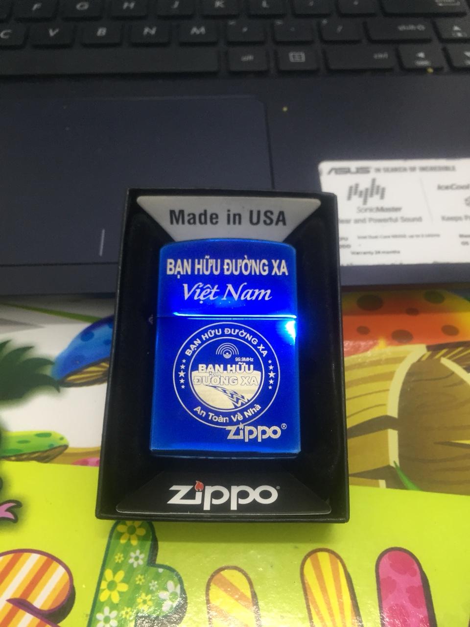 [HCM]Bật Lửa Zippo USA Logo Bạn Hữu Đường Xa