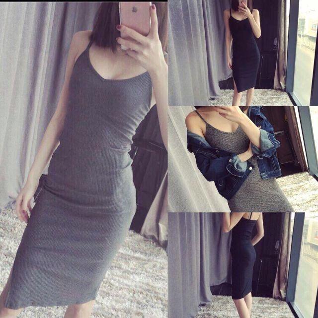 Đầm ôm body 2 dây hàng xuất