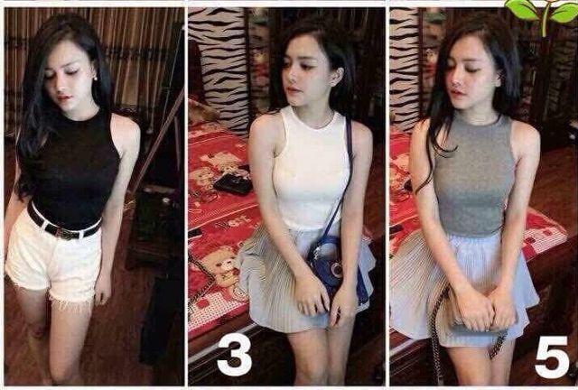 [HCM]Bộ 3 áo thun nư 3 lỗ ngược xinh xắn ( đen trắng xám )