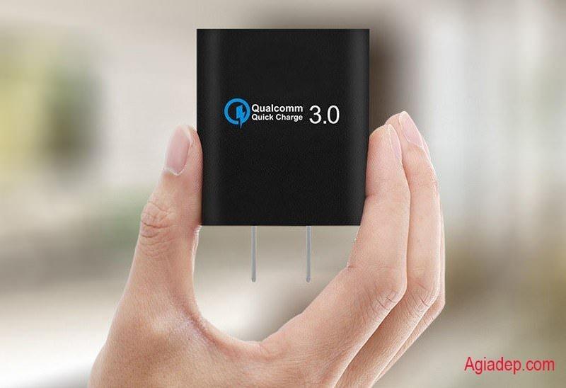 Củ sạc xịn 1 cổng USB công nghệ sạc nhanh (thế hệ mới) QC3.0 Qualcomm -  (hình lập phương)