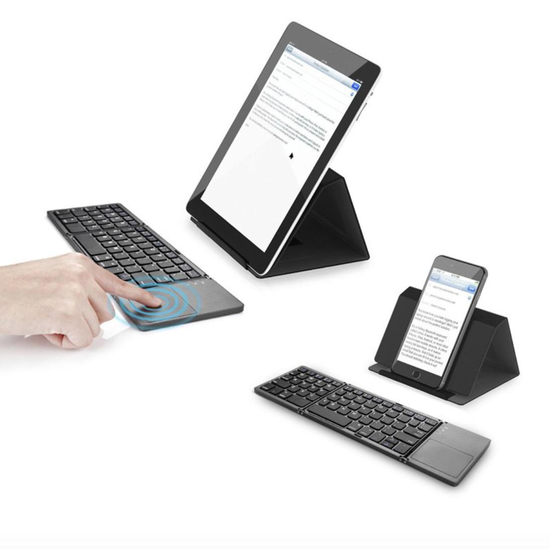 Bàn phím Bluetooth xếp gọn tích hợp touchpad (IOS/Android/win/mac..)