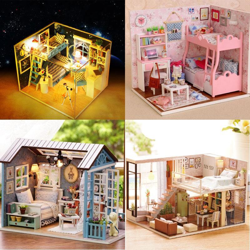 [HCM]Mô hình nhà gỗ DIY- Nhà búp bê Seattle