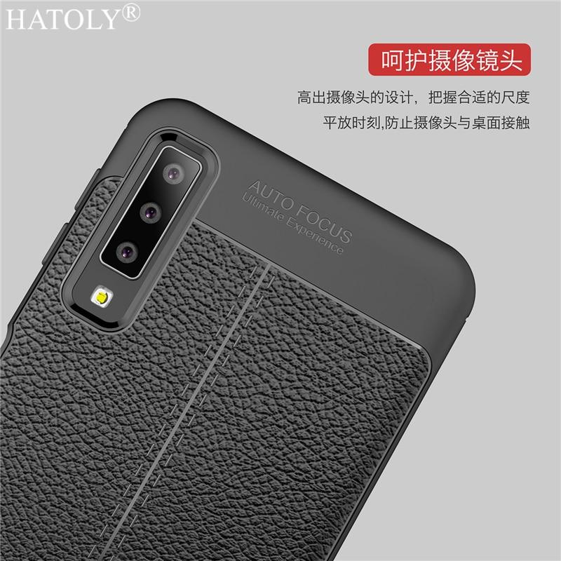 Ốp Silico Vân Da Cho Samsung Galaxy A7 (2018) - Auto Focus