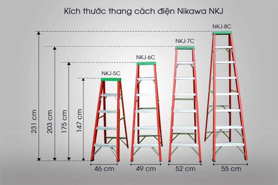 Thang cách điện chữ A Nikawa NKJ-6C (Đỏ)