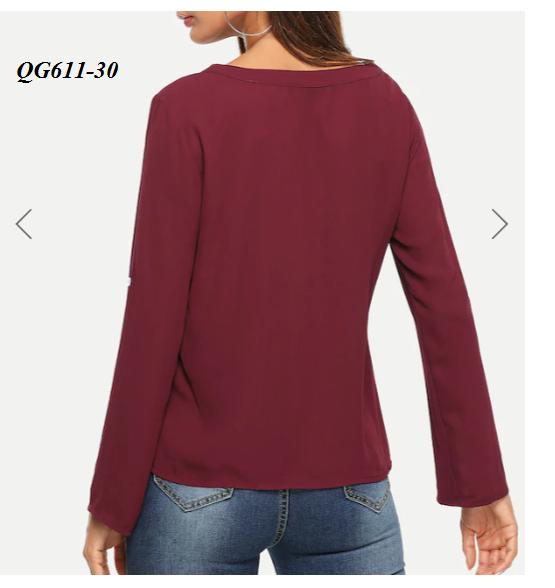ÁO SƠ MI TAY LỠ CỔ V - SIZE S-6XL