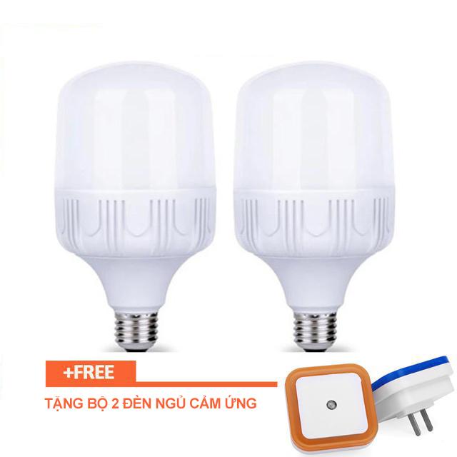 Bóng đèn led buld trụ siêu sáng 30w kèm đui đèn kín nước e27