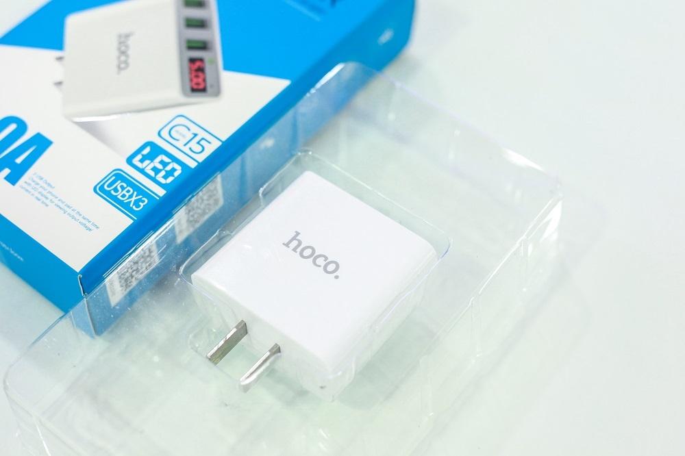 [HCM]Cốc Sạc Điện Thoại iPad Tablet 3 Cổng USB 3.0A Hoco C15
