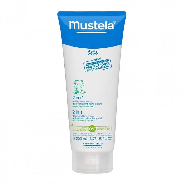 [HCM]SỮA TẮM GỘI TRẺ EM 2 IN 1 MUSTELA 200ML