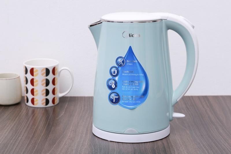Bình Đun Siêu Tốc Chống Bỏng Midea MK-15DC (1.5 lít) - Hồng