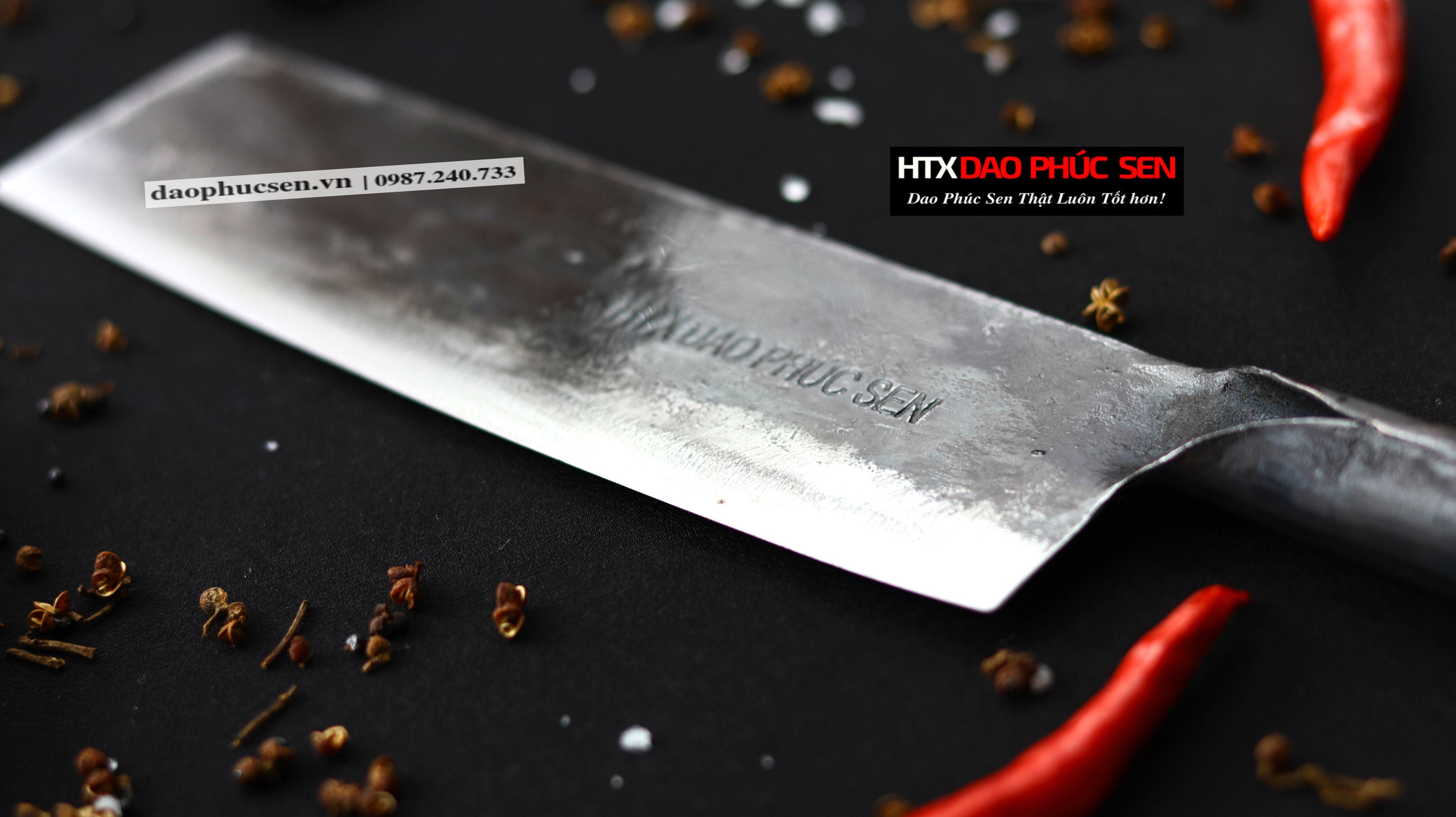 Dao thái gọt rau củ nhíp xe rèn thủ công 18cm S01 DAO VIP CAO BẰNG