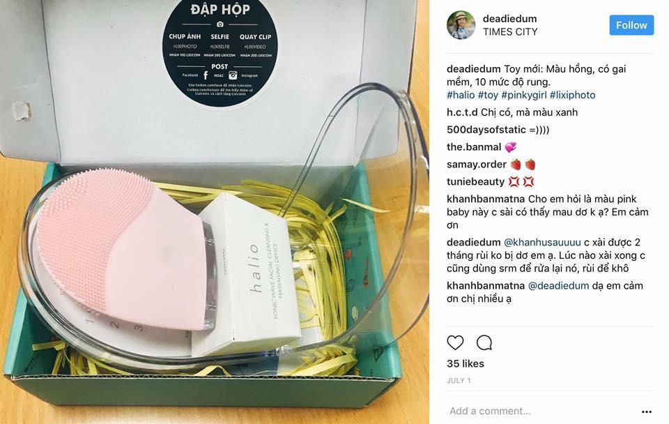 Máy rửa mặt massage Halio