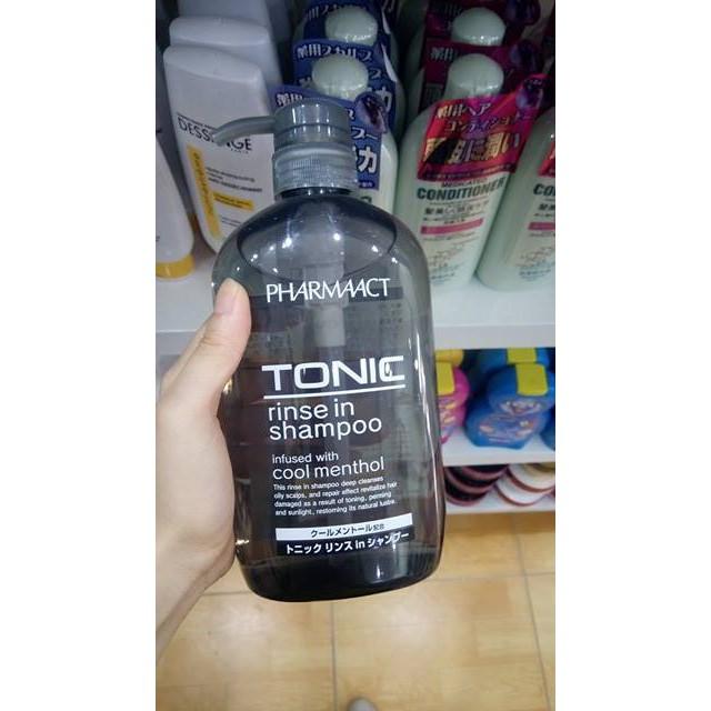 Dầu gội xả Tonic Rinse In Shampoo Pharmaact 600ml (Nội địa Nhật)