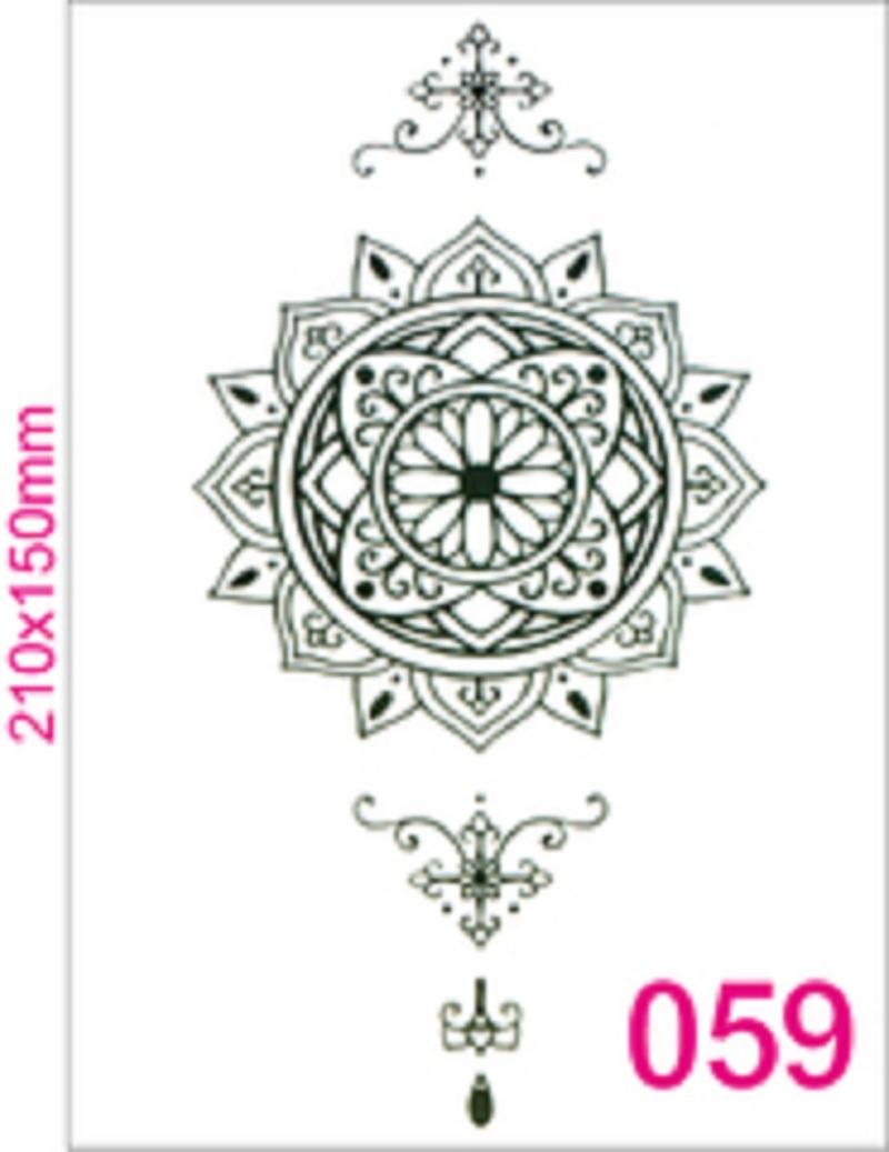 HÌNH XĂM DÁN NAM NỮ HOA VĂN MAY MẮN KÍCH THƯỚC 15 X 21 CM