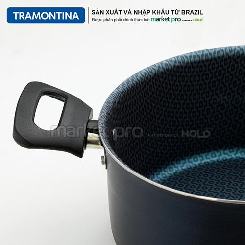 Tramontina - Bộ nồi nhôm 5 món chống dính nhập khẩu cao cấp màu xanh có hoạ tiết