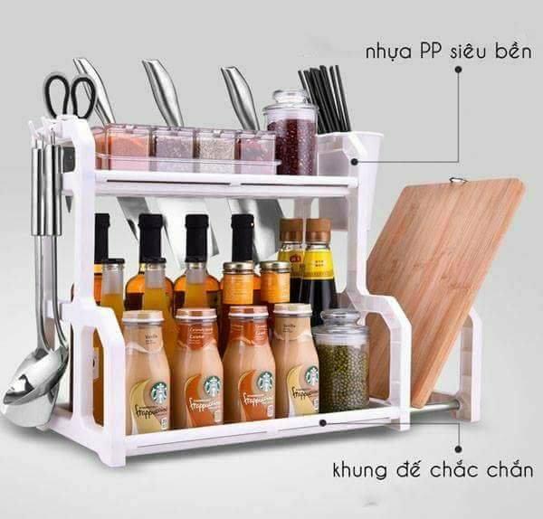 Kệ dắt dao có chỗ để thớt