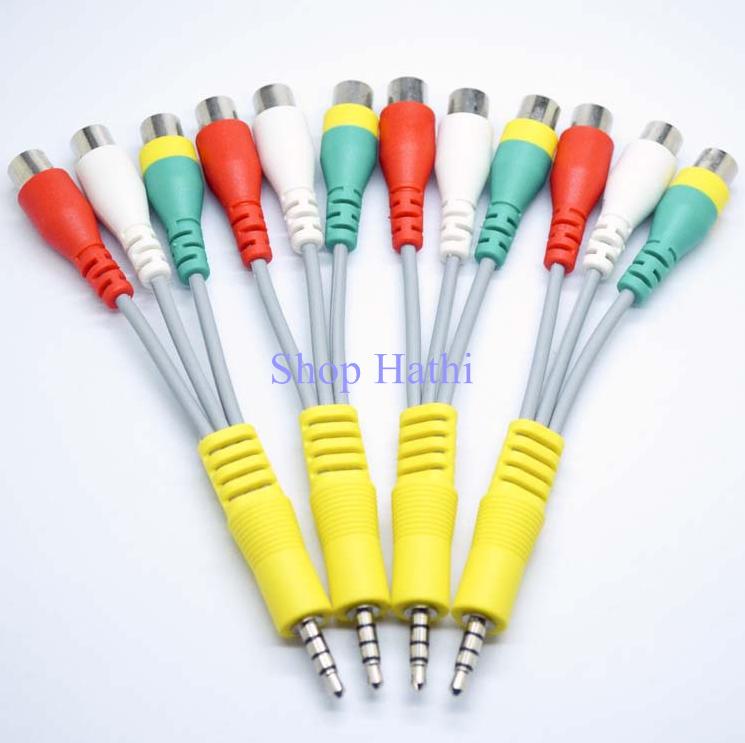 Cáp chuyển jack 3.5mm sang 3 RCA âm
