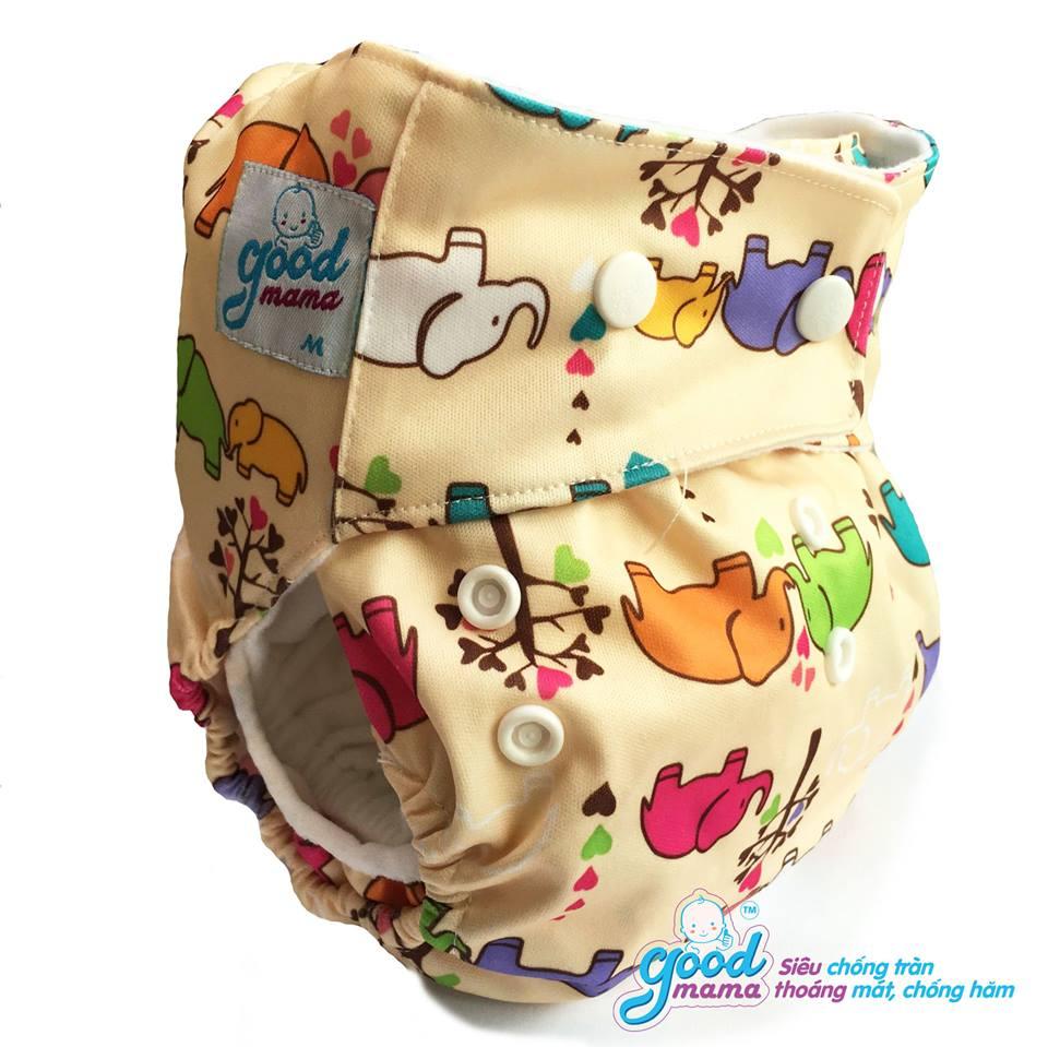 Combo 5 bộ Bỉm vải (3 NGÀY, 2 ĐÊM) Goodmama siêu chống tràn cho bé 3-13kg size M