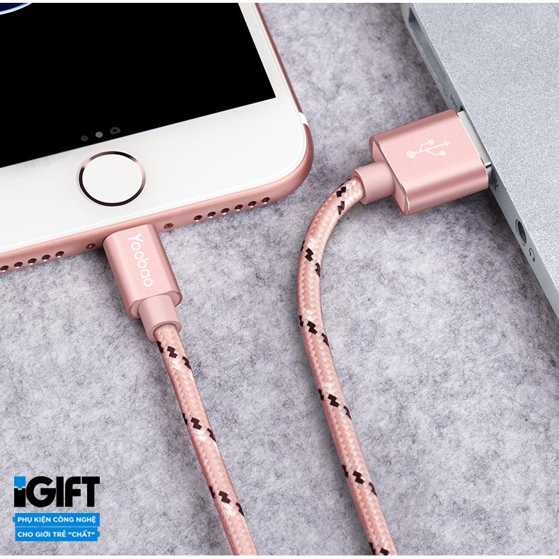 [BH 12 tháng 1 đổi 1] DÂY CÁP SẠC DÀNH CHO IPHONE/IPAD LIGTNING - 1M5 - YB422