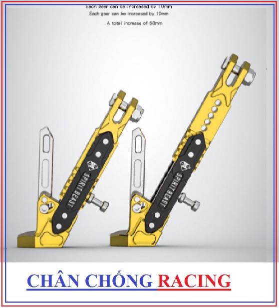 Chân chống Racing CNC màu vàng