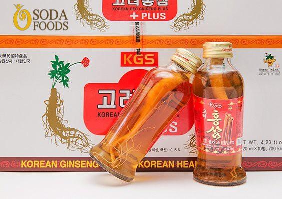 Nước hồng sâm có củ KGS Hàn Quốc 120ml/1 Lọ (Product Of Korea)