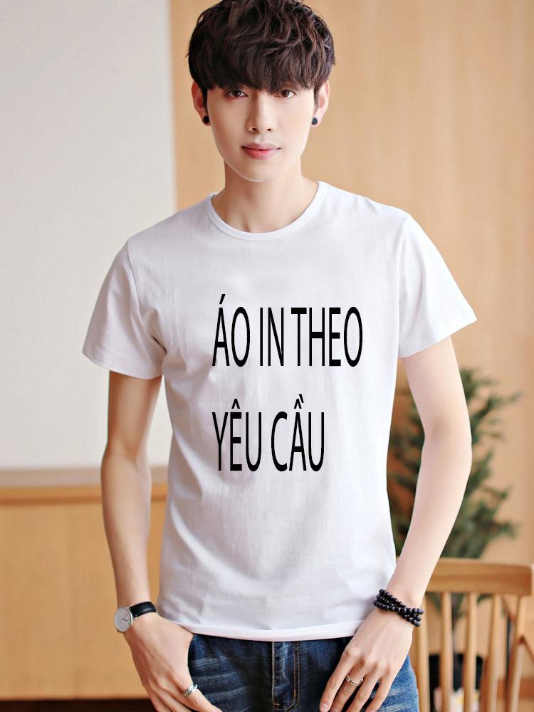 [HCM]Áo thun Nam form rộng phong in theo yêu cầu 1 mặc cực cá tính (Trắng)