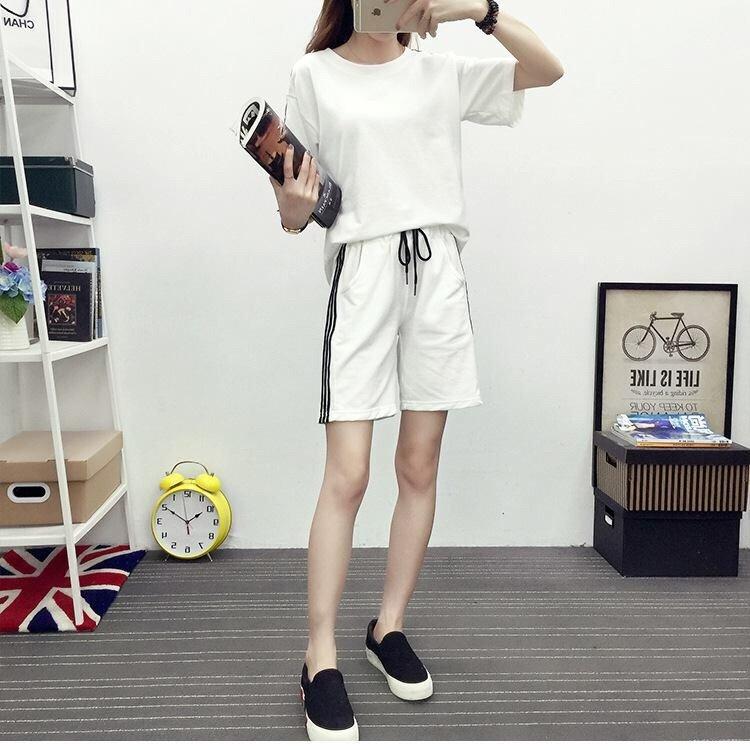 Set Đồ Bộ Thun Thể Thao, Đi Dạo kẻ sọc