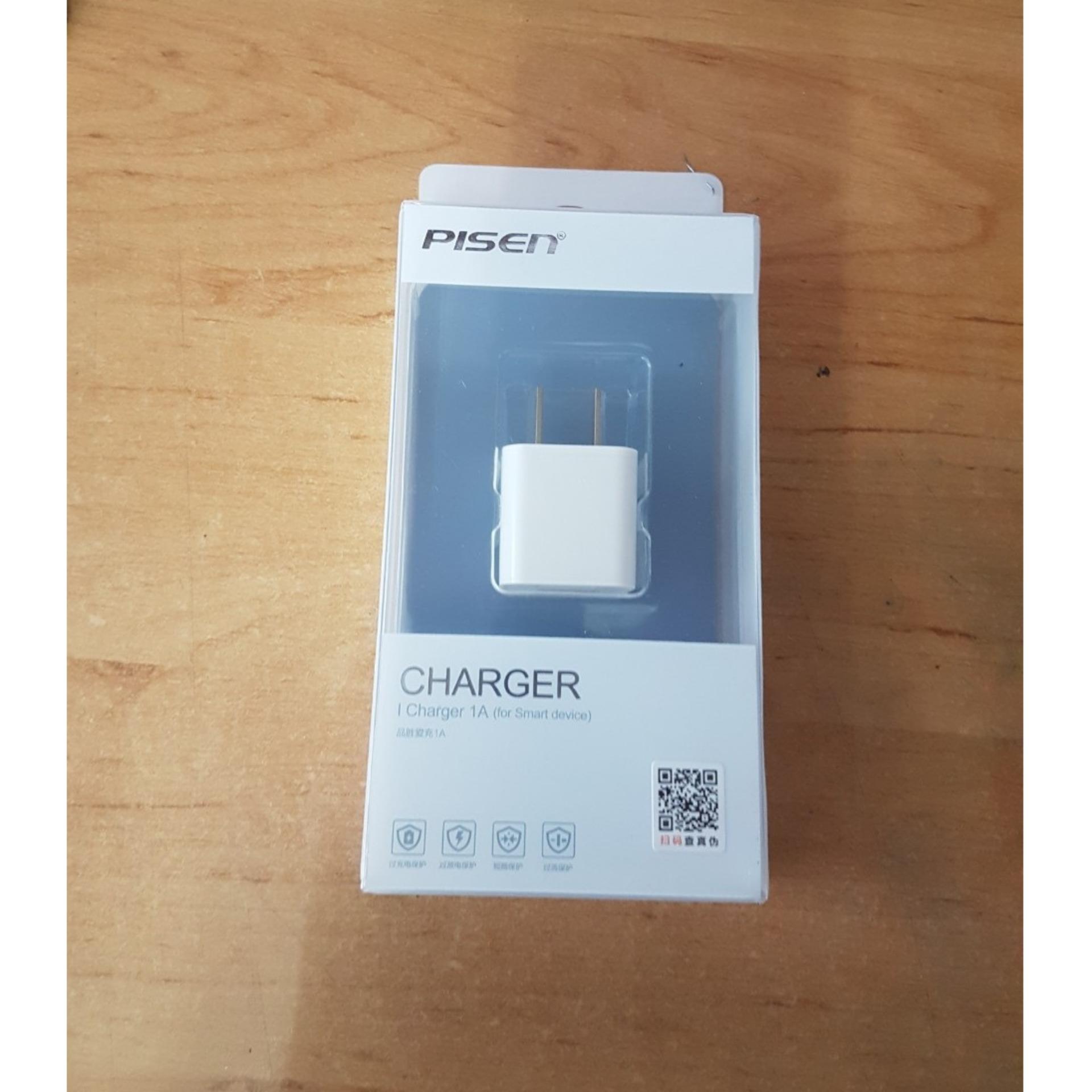 Bộ cáp và cốc sạc Pisen 1A dành cho điện thoại Android (Trắng) - Nhất Tín Computer