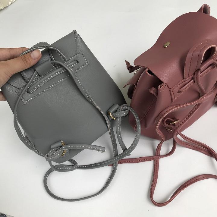 Balo dây rút mini nữ chất da dày dặn cực yêu, size 20cm
