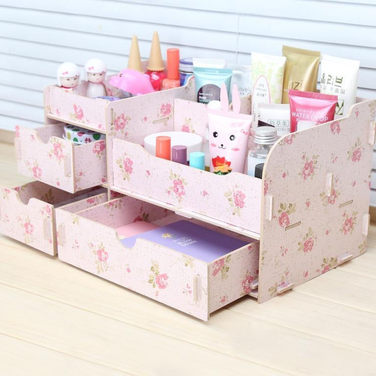 [Lấy mã giảm thêm 30%] Kệ đựng mỹ phẩm tầng (Họa tiết hoa)