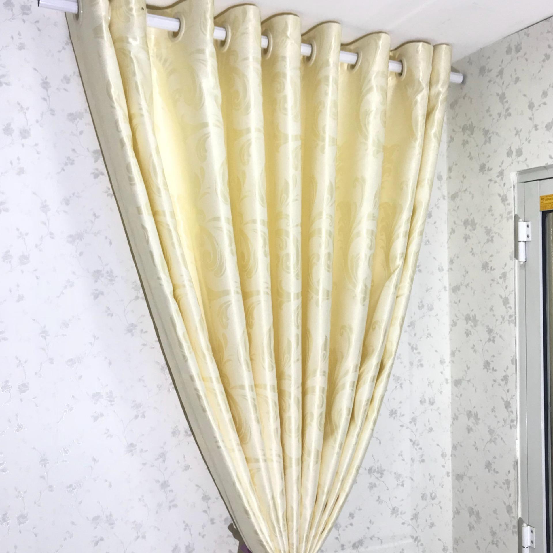 Rèm, màn cửa Ph curtains ( ngang 400 cao 270cm) KEM VÀNG + tặng dây vén màn