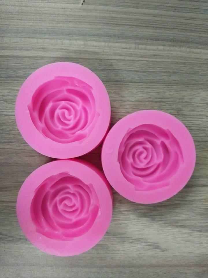 KHUÔN SILICON 4D HÌNH HOA HỒNG 7CM