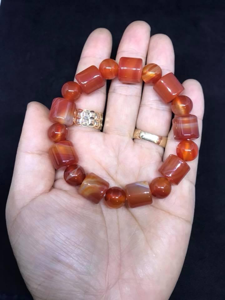 [HCM]VÒNG TAY ĐÁ MÃ NÃO ĐỎ(A) -14LY