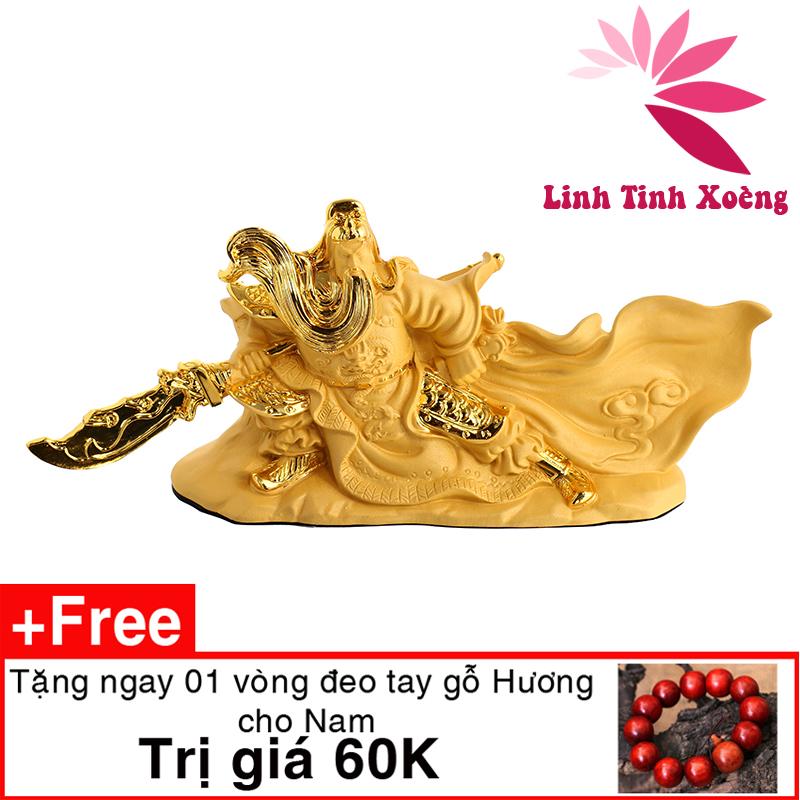 Tượng Quan Công phong thủy múa đao trừ ma diệt quỷ A11 tặng vòng nam 60k