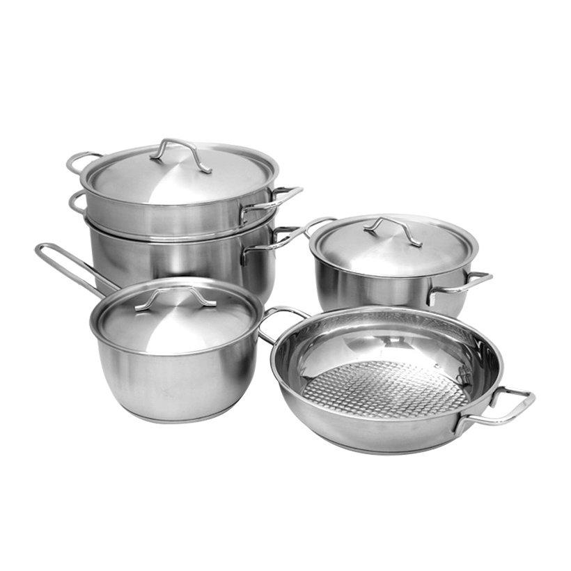 Bộ nồi cao cấp 5 món inox Five Star FS10C (Bạc)