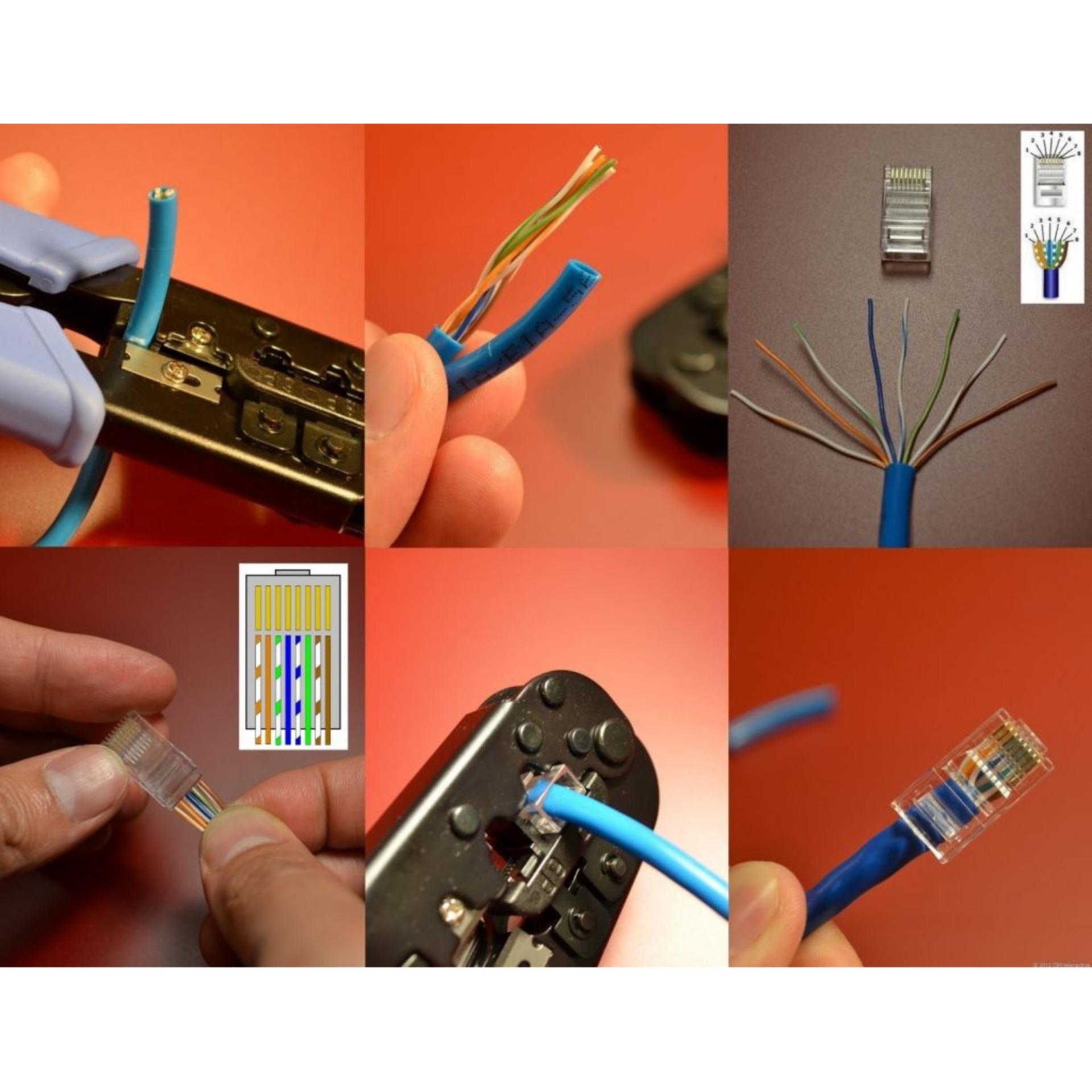 Dây cáp mạng cat5e  TB-Link bấm sẵn 2 đầu 80m (Xanh, trắng)