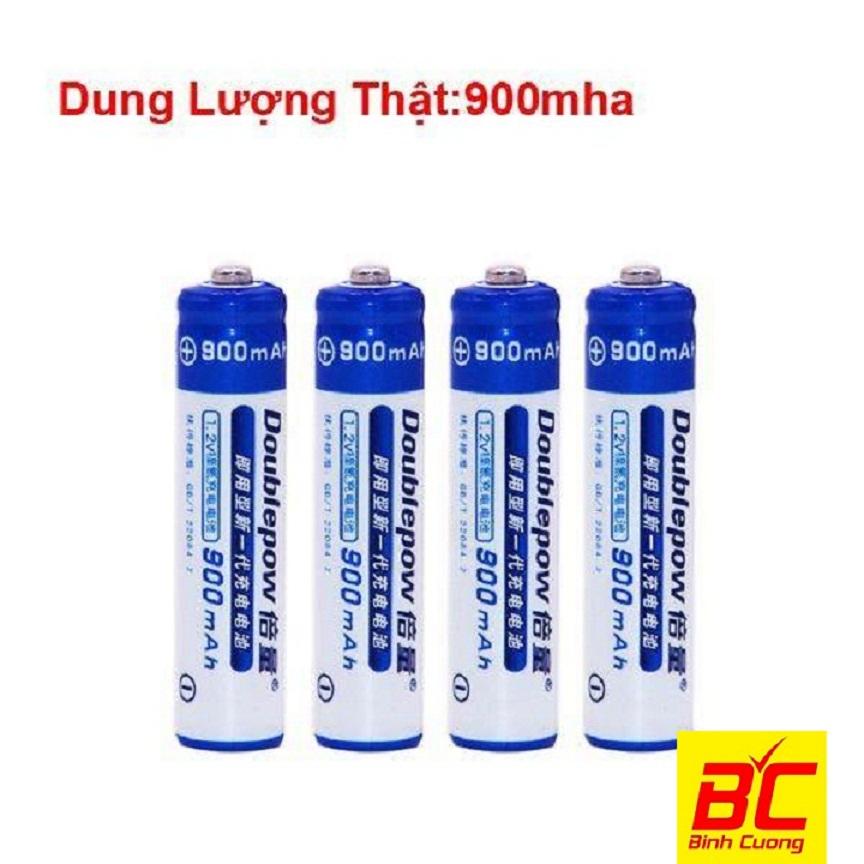 Bộ 4 viên pin tiểu sạc Doublepow AAA 900mAh