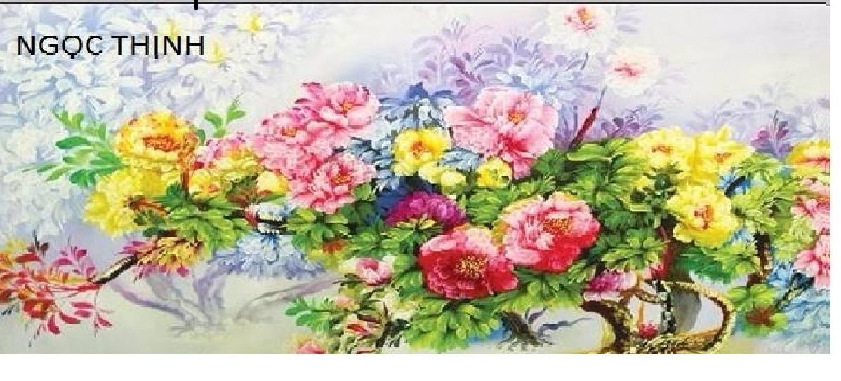 88568-Tranh ĐÁ HOA MẪU ĐƠN KHOE SẮC - 92.50
