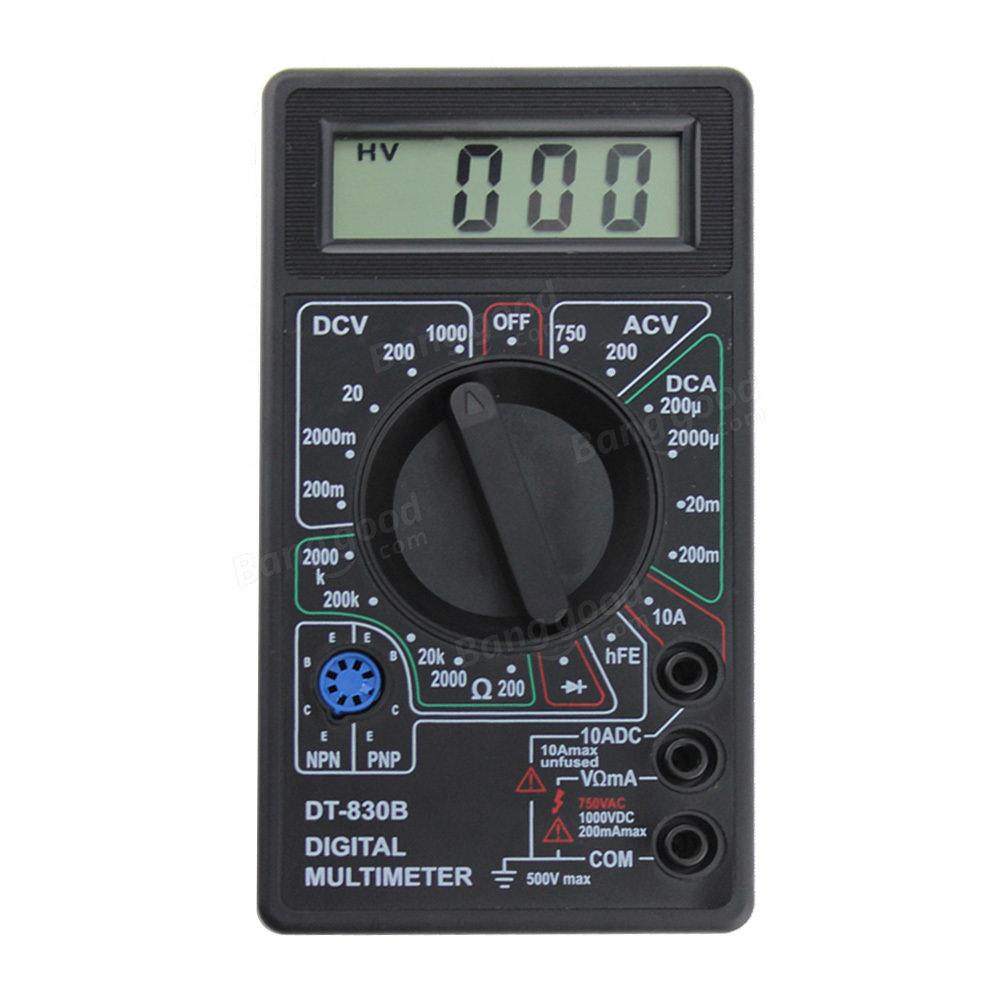 Đồng hồ đo vạn năng cho thợ điện tử DT-830B (Đen)